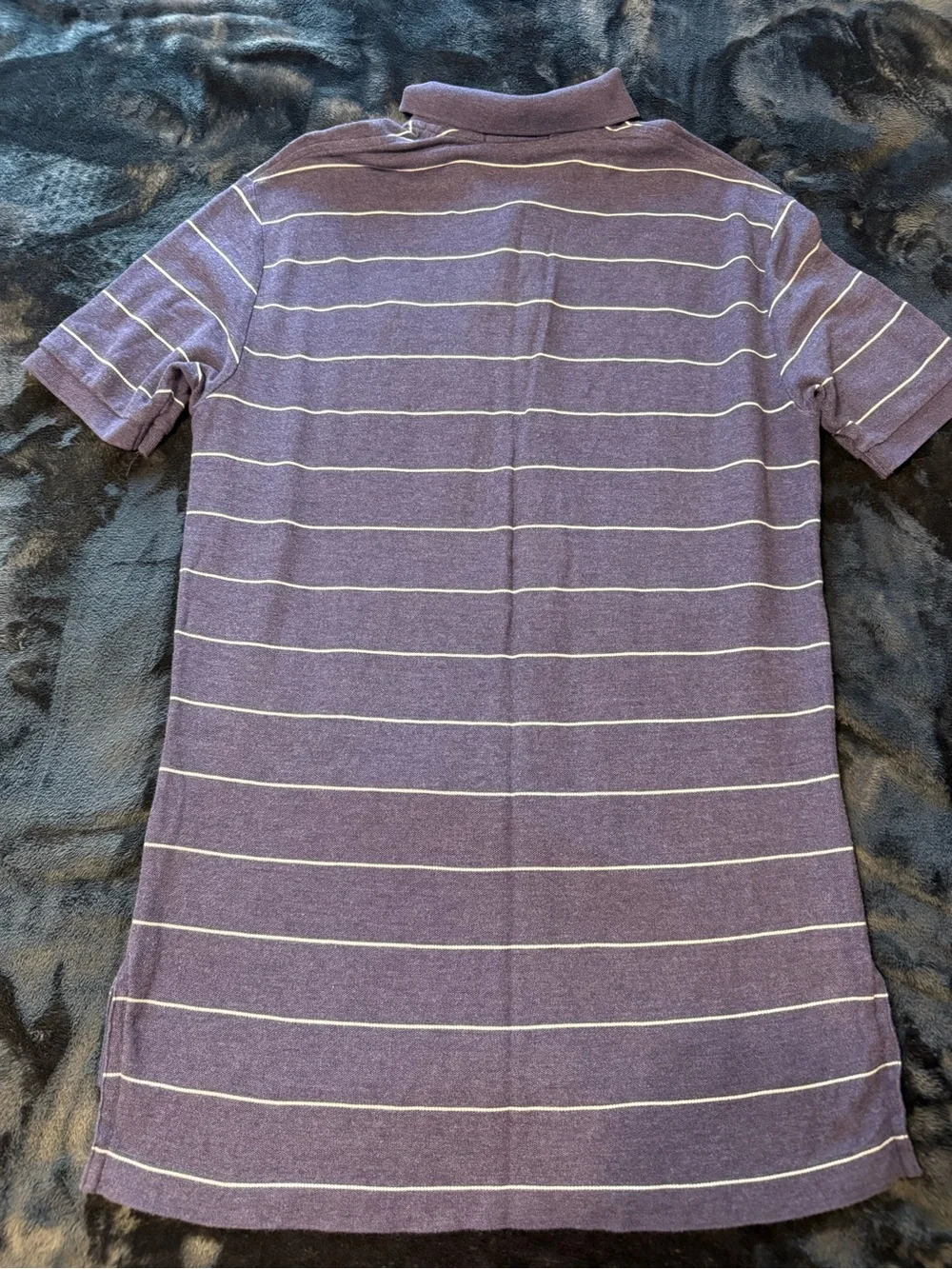 Ralph Lauren Men’s Purple Polo with White Stripes